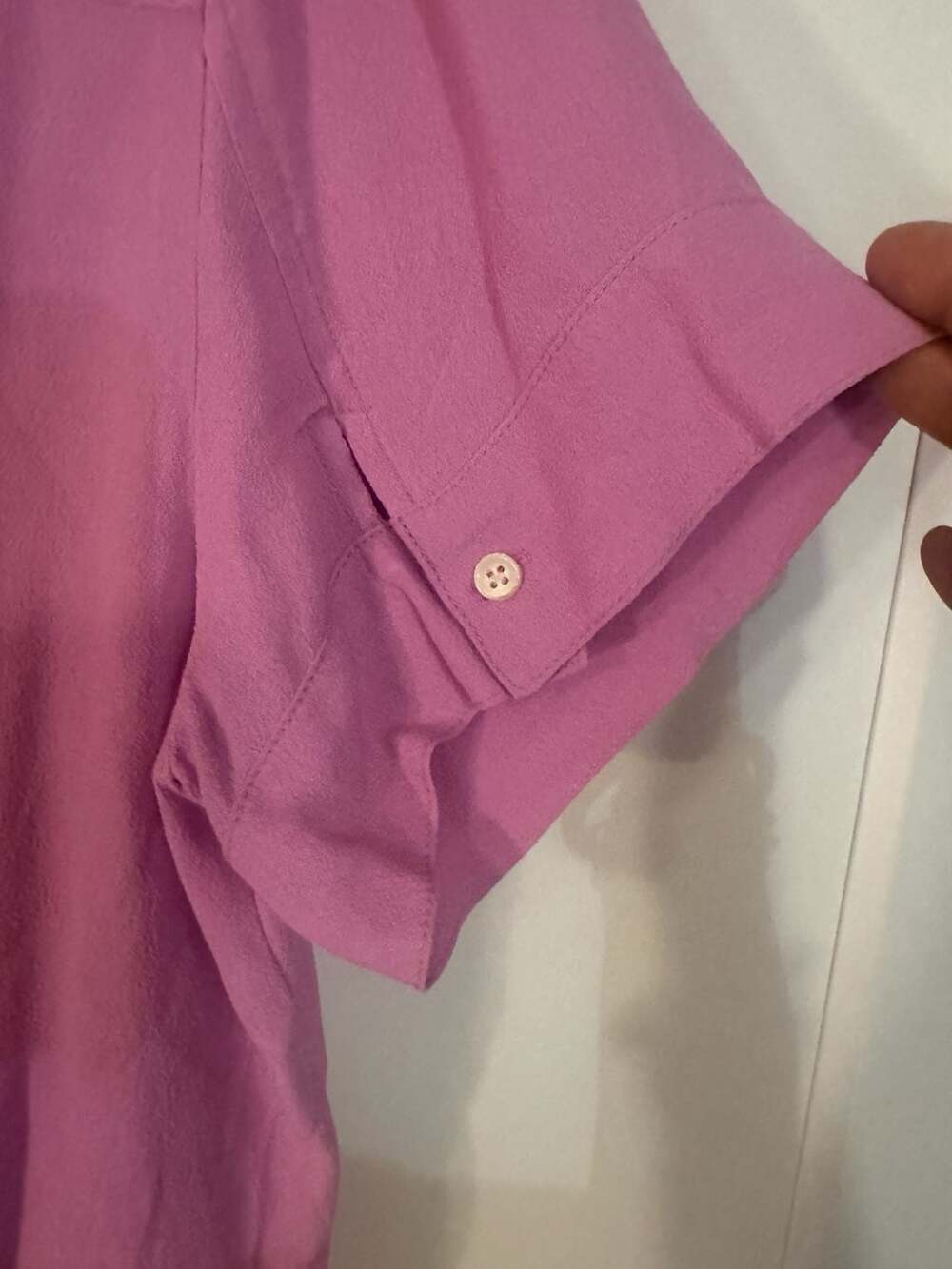 J.Crew Drapey-Band V-Neck Popover Blouse in Petunia Pink - Picture 4 of 5